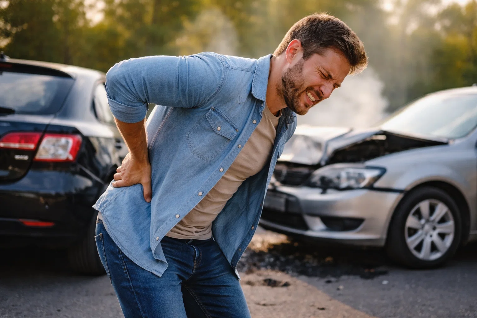 back pain after car accident