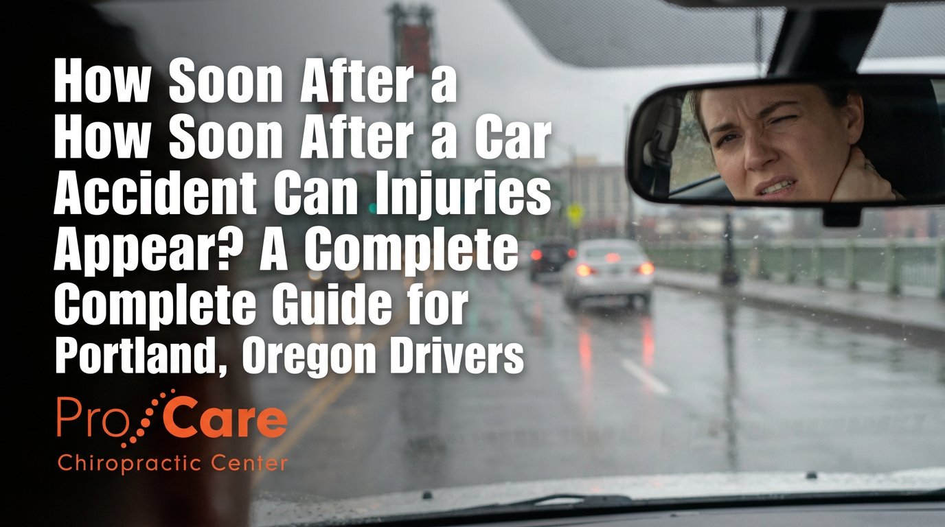 How Soon After a Car Accident Can Injuries Appear? A Complete Guide for Portland, Oregon Drivers