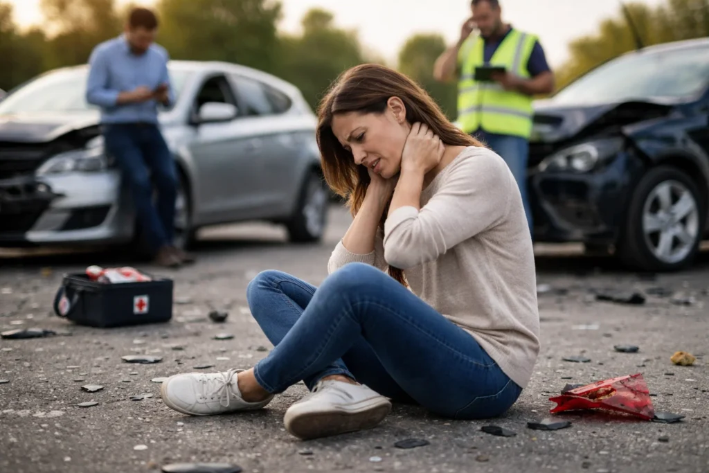 Wait for Police and Emergency Services after a car accident